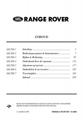 Range Rover P38 handleiding