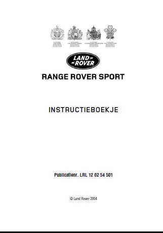 Range Rover Sport handleiding